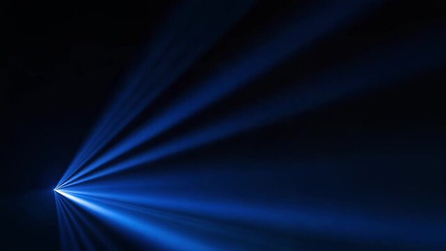 Blue Light Fan Rotating from Left Edge Loop 4K