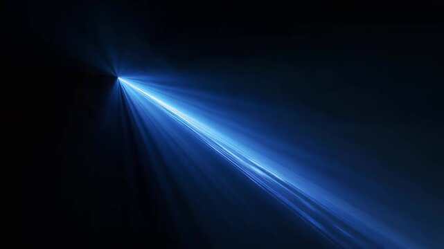 Blue Light Beam Sweeping from Upper Left Loop 4K