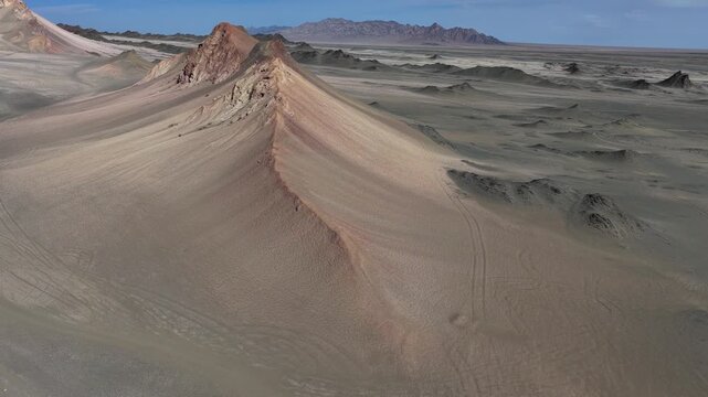 Knife-Edge Arid Mountain Ridge at Lenghu, Qaidam Basin, Qinghai