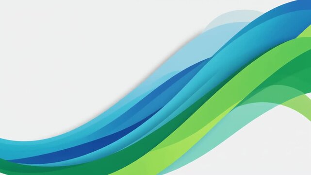 Dynamic blue and green wave abstract background design with smooth flowing lines for corporate presentation and creative projects
