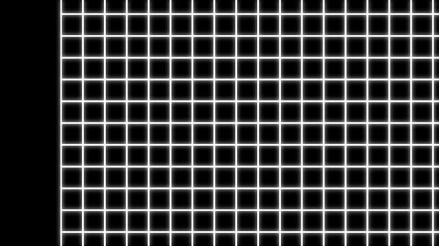 Abstract computer generated white grid pattern creating a clean geometric digital background. Minimal futuristic design suitable for technology, 3D graphics, architecture, engineering,