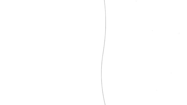 Abstract Minimalist Hand Drawn Shaky Vertical Line Element on White Background for Film Grain Overlay