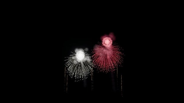 United States Minor Outlying Islands Flag Color Fireworks Centered