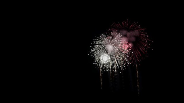 United States Minor Outlying Islands Fireworks Left Copy Space