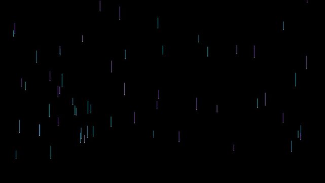 Cyan and purple vertical neon lines falling