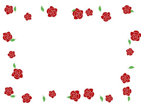 frame with roses
