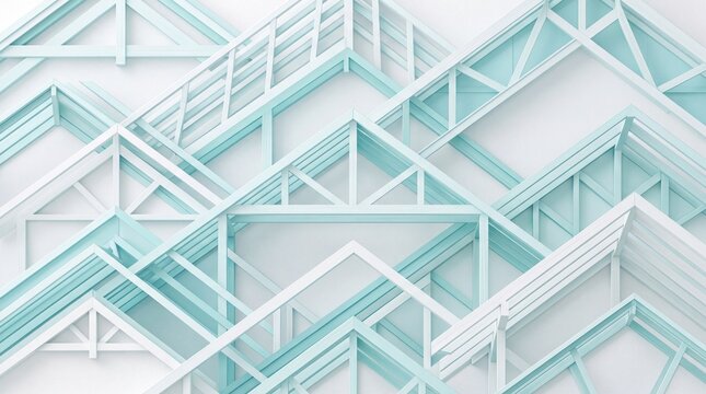 Abstract House Roof Architecture Geometric Pattern