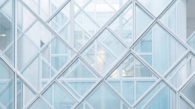 Modern Glass Architecture Geometric Window Background
