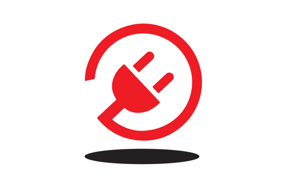 Electric plug icon with cord &ndash; vector