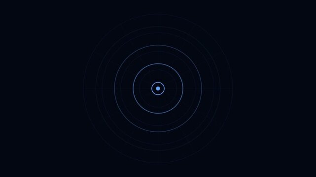 Sonar ping ripple display. Seamless looping 4K animation of a sonar display with expanding ping ripples.