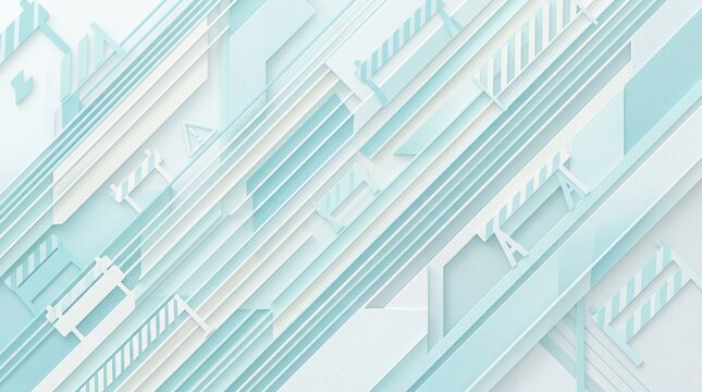 Modern Construction Blueprint Geometric Architecture Background