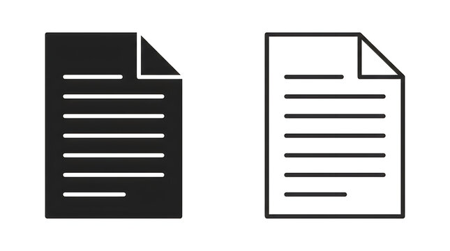 Two document page icons side by side