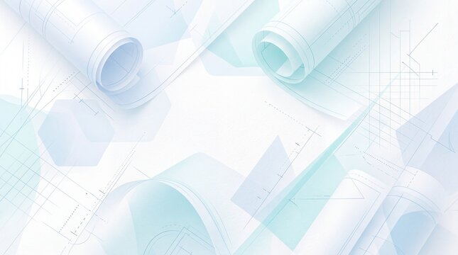 Architectural Blueprint Construction Planning Background