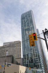 Obraz premium The L Tower designed by Daniel Libeskind and developed by Cityzen Development Group, completed in 2015, located at 8 The Esplanade in the St Lawrence-East Bayfront area of Toronto