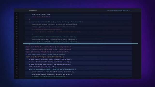 programming code development software script technology digital screen