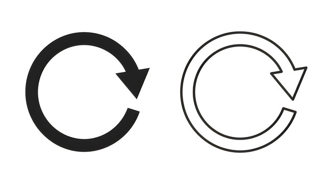 Black and white circular arrow icons