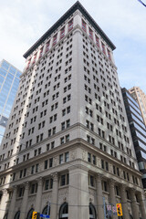 Fototapeta premium corner view of Royal Bank Building designed by Ross & MacDonald completed 1915 at 2 King St E, Toronto