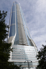 Fototapeta premium west elevation of SkyTower designed by Hariri Pontarini Architects for Pinnacle International located at 1 Yonge St, Toronto