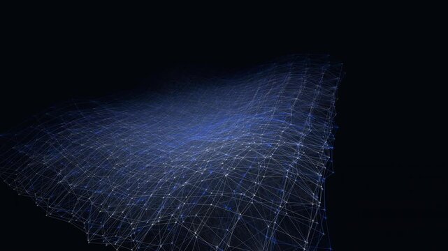 Neural network data lattice and hub clusters motion background