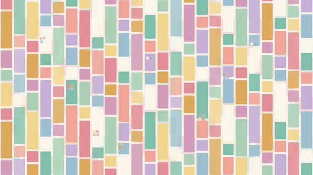 seamless loop of pastel rectangles and blocks, colourful pattern texture