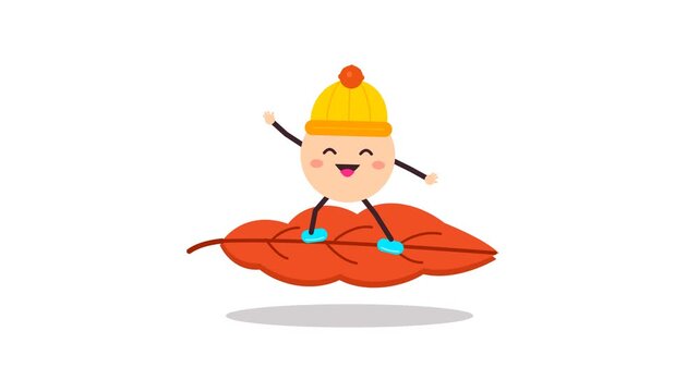 Autumn Surfer Icon seamless loop