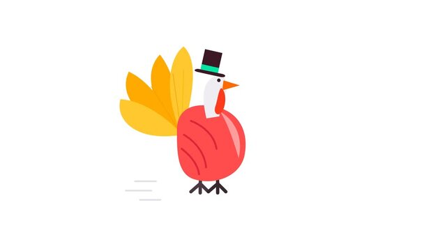 Turkey Icon Animation seamless loop