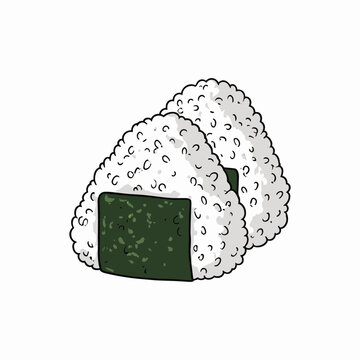 Traditional Japanese Onigiri Rice Balls With Nori