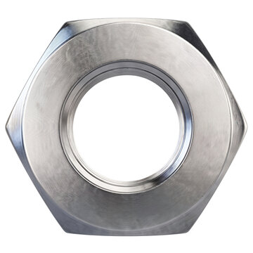 Heavy duty steel hex nut hardware component for industrial fastening.