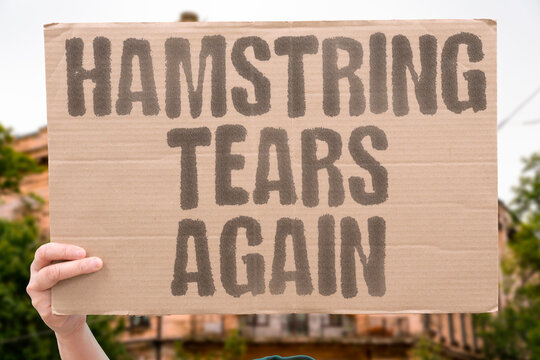 "Hamstring tears again" Muscle strain strikes runner twice. HAMSTRING. INJURY. SPRINTER. MUSCLE. RELAPSE.