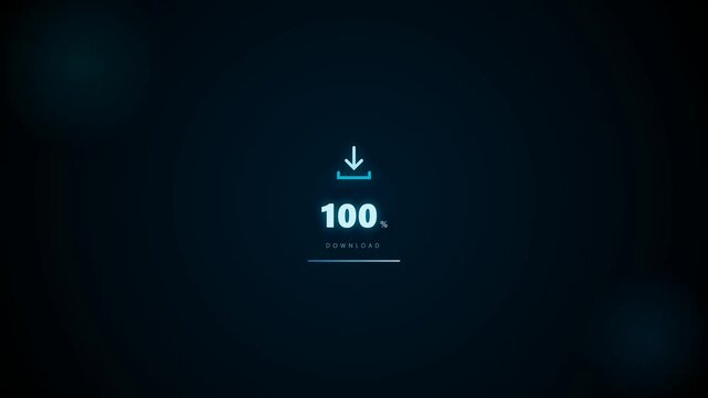 Download Icon with Rapidly Increasing File Download Counter Animation