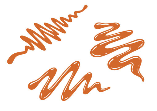 Caramel and Caramel Syrup Vector Illustration／キャラメルとキャラメルシロップのベクターイラスト