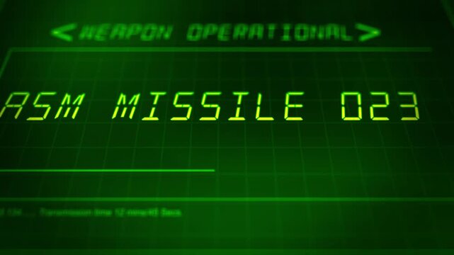 Cinematic Military HUD Interface Launch Panel - ASM Missile