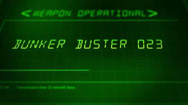  Cinematic Military HUD Interface Launch Panel - Bunker Buster