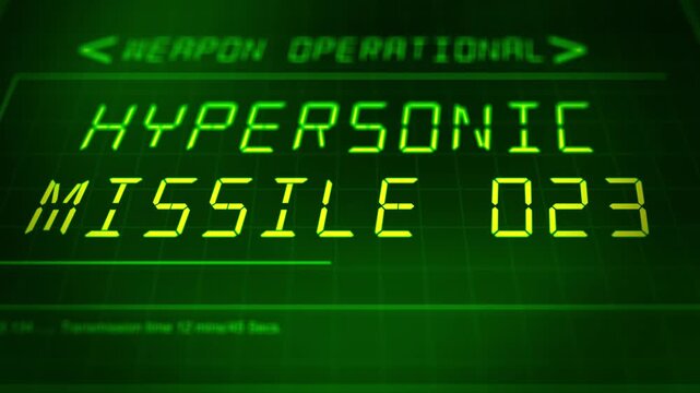 Cinematic Military HUD Interface Launch Panel - Hypersonic Missile