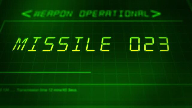  Cinematic Military HUD Interface Launch Panel - Missile