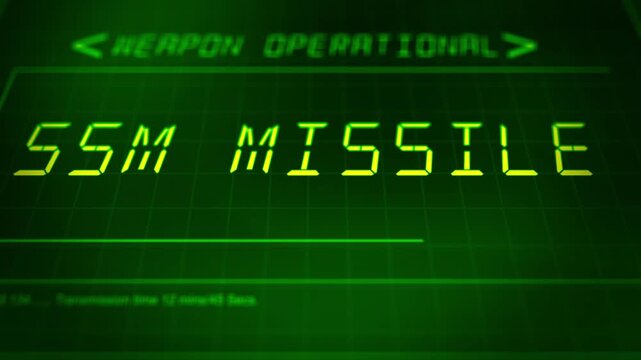 Cinematic Military HUD Interface Launch Panel - SSM Missile