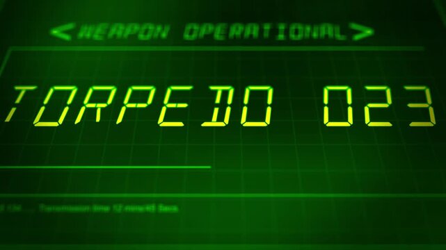 Cinematic Military HUD Interface Launch Panel - Torpedo Version