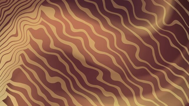 Brown gold abstract background wavy lines parallel patterns rhythmic art. Suitable for modern backgrounds, interior decoration, textiles, and fashion designs