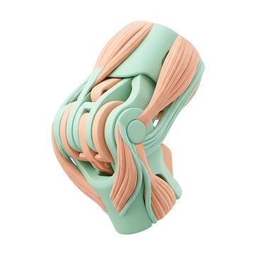 3D Clay Bionic Prosthetic Joint Render