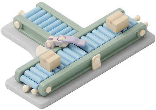 스마트 물류창고 자동 컨베이어 벨트 화물 이동 시스템,Smart logistics warehouse automatic conveyor belt cargo moving system,