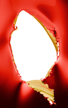 torn and shredded red wrapping paper, birthday and christmas present paper, transparent background