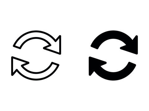 Repeat icon flat clipart series
