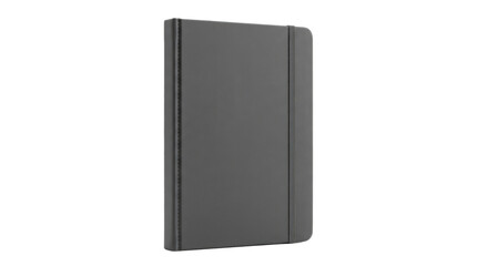 Fototapeta premium Daily planner with a clean hardcover design, neatly bound pages, refined minimalist silhouette and professional stationery appearance, photorealistic, front 3/4 view, vertical orientation,