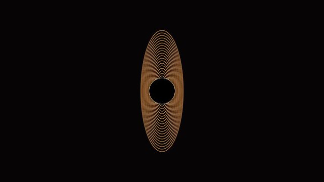 Gravitational Lensing Black Hole Accretion Disk Rotating Vortex Seamless Loop 4K