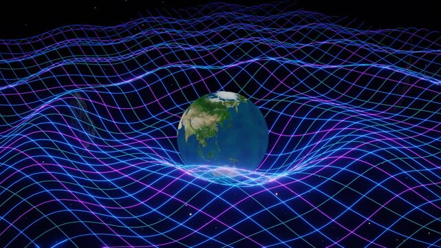 Earth on Gravitational Spacetime Wave Grid Motion Loop