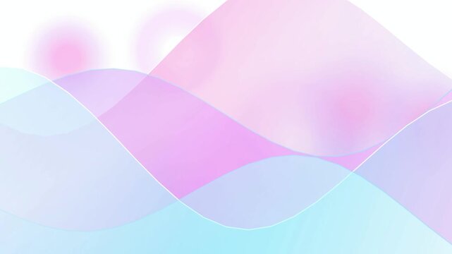 Abstract soft blue and pink flowing wave pattern Motion Graphic