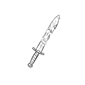 broken sword digital drawing illustration isolated