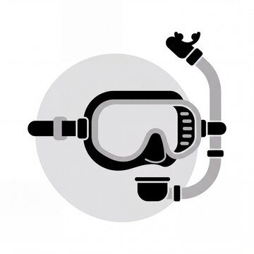 Diving mask smiley emoji vektor icon for underwater activities