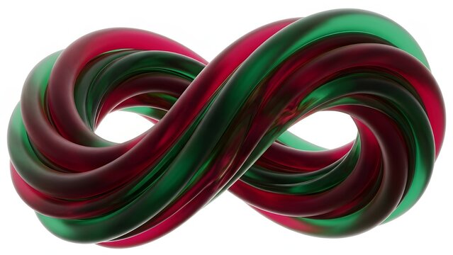 Jewel Tone 3D Glass Infinity Loop Render