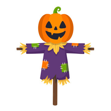 Jack-o&rsquo;-lantern Scare Crow Illustration